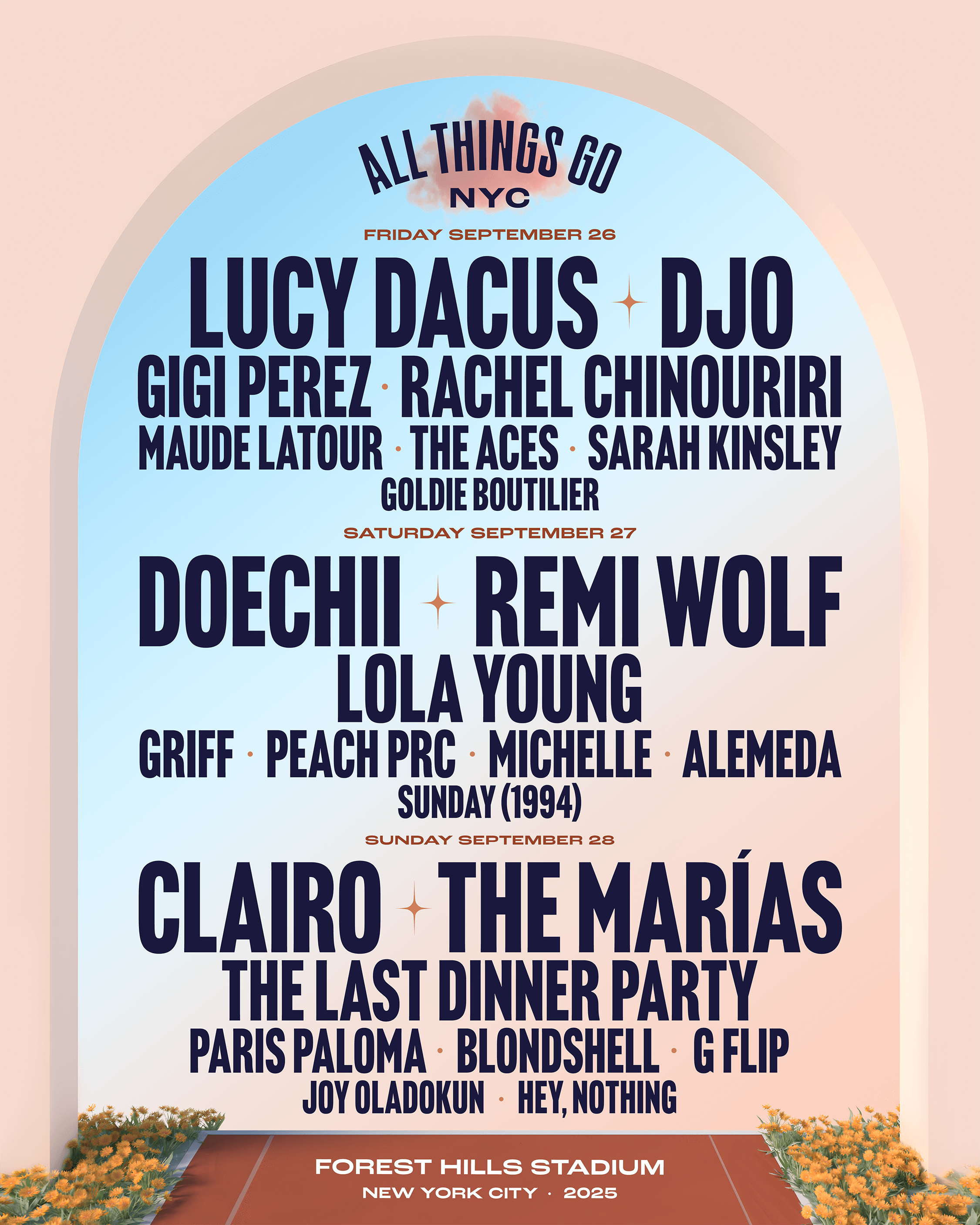 All Things Go Music Festival 2025 Lineup Poster